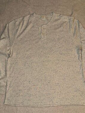 J. Crew Nep Henley - Ivory - Size XL